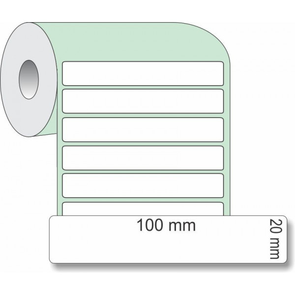 Etiqueta Adesiva para Impressoras Térmicas, 100x20mm x 1 coluna
