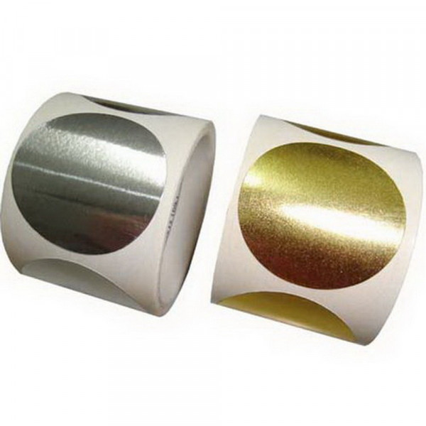 Etiqueta Lacre Adesivo, Redonda, 34 mm, Diâmetro, Dourado