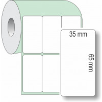 Etiqueta Adesiva para Impressoras Térmicas, 35x65mm x 3 colunas