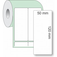 Etiqueta Adesiva para Impressoras Térmicas, 50x120mm x 2 colunas